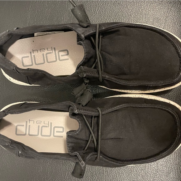 Hey Dude Black Moccasins with Slip-On Design and Padded Collar - Picture 3 of 7